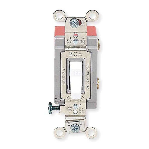 Interruptor de Pared Hubbell Wiring Device-Kellems, 2 Polos, 120/277V, 20A, Blanco, Palanca - HBL1222W