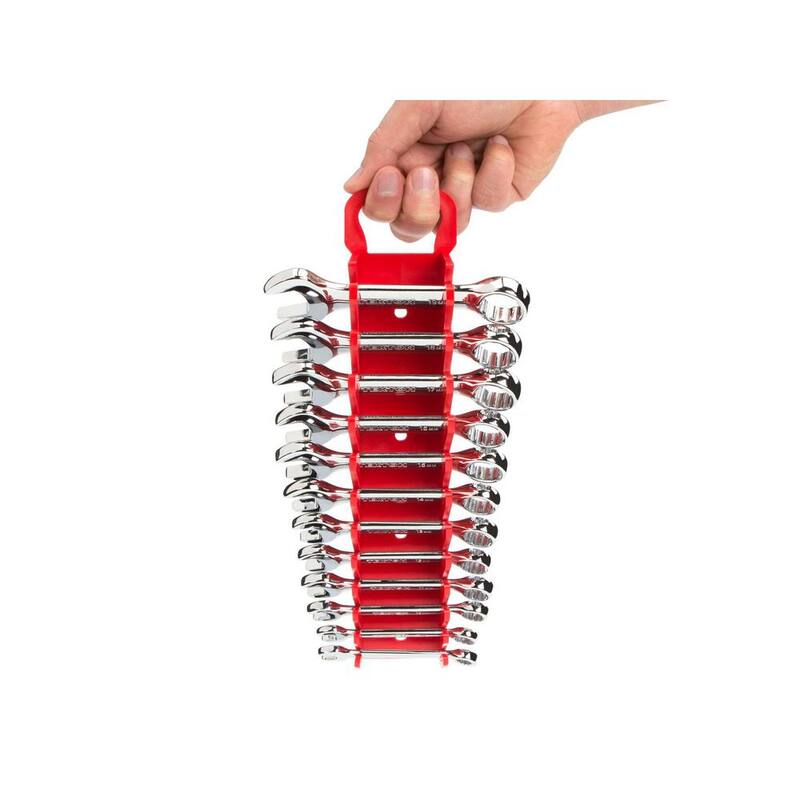 Juego de llaves de combinación cortas TEKTON, 20 piezas (5/16-3/4 pulg., 8-19 mm) - Soporte - WCB91601