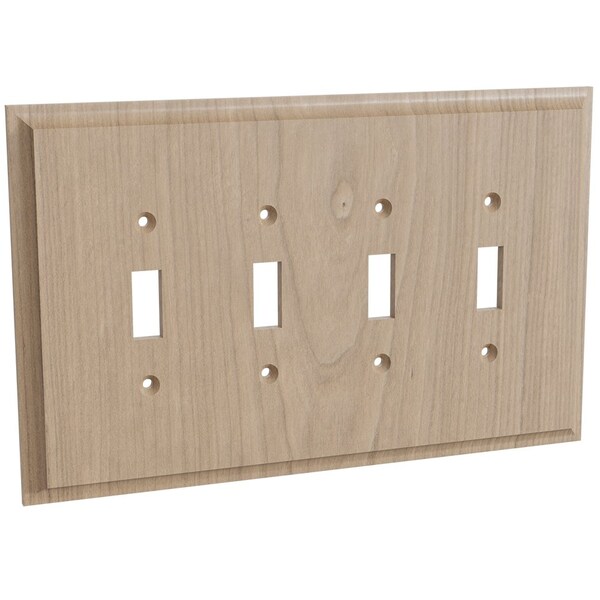 Placa de interruptor de luz cuádruple - Cerezo - 01454001CH1