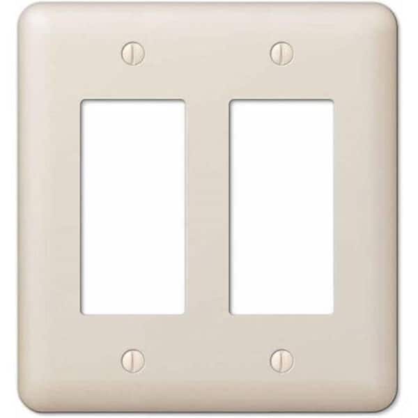 Placa de pared de acero de almendra de 2 interruptores Soundwave - SO335780