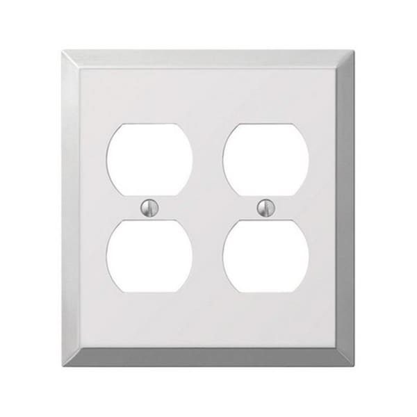 Placa de pared de acero estampado cromado pulido Livewire 161DD 2 Duplex - LI1494739