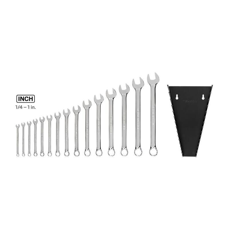 Juego de llaves combinadas TEKTON 1/4-1 pulgadas, (15 piezas) - WCB92106