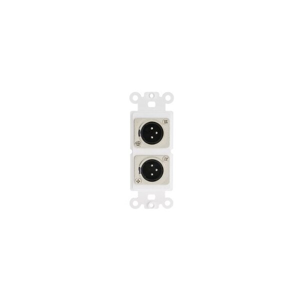 Inserto de placa de pared Decora Swe-Tech 3C, blanco, macho dual XLR a tipo de soldadura - FWT301-2006