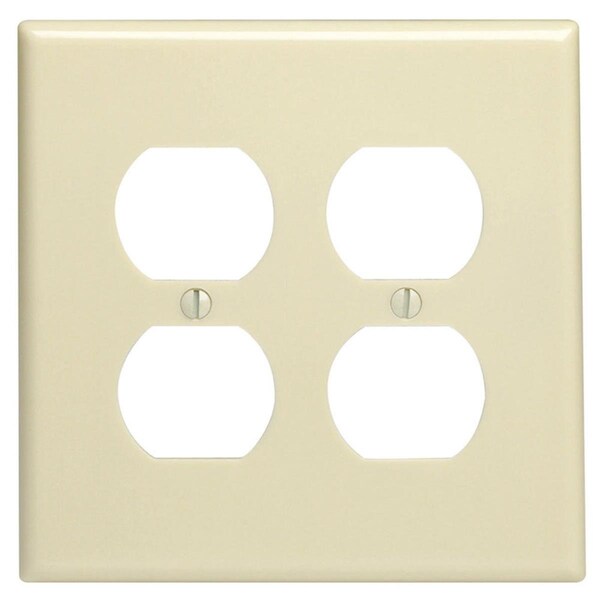 Placa de pared extragrande para enchufe doble de 2 gangas Spark 86116-000 Ivory - SP3311499