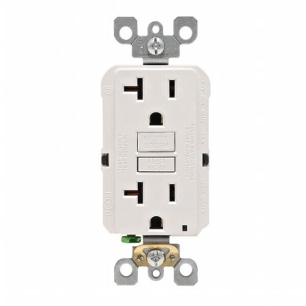 Leviton M22-GFNT2-03W 20 Amp Blanco Receptáculo GFCI - M22-GFNT2-03W