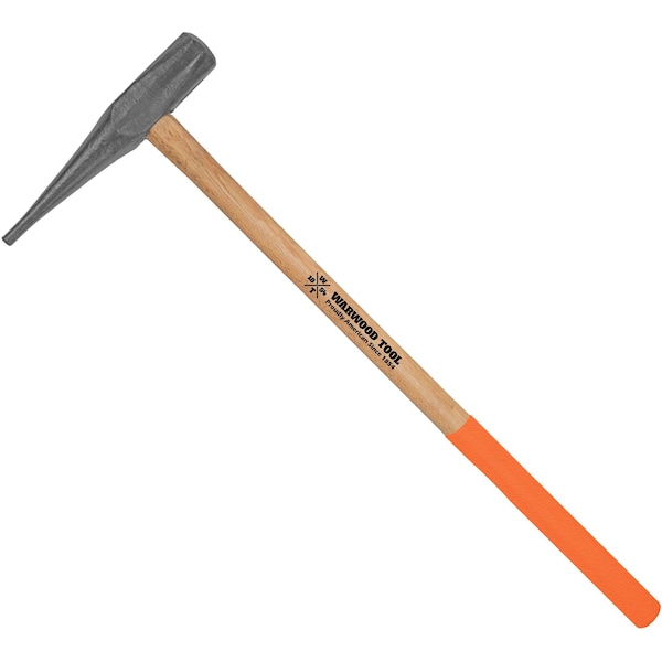 Warwood Tool 1116 Grade B Round Track Punch, 36 Hickory Safety Grip Handle - 21922