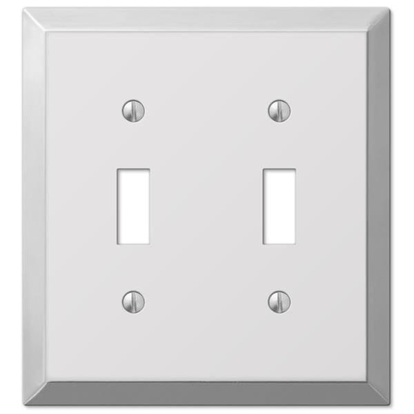 Abacus Century Placa de Pared 2 Interruptores - Acero Cromado Pulido - AB3546920