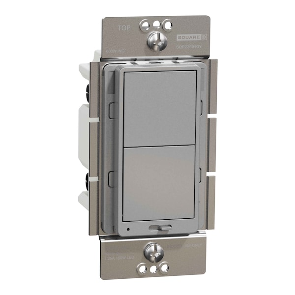 Atenuador Square D, Serie X, Rocker, 600 W, Unipolar - SQR22601GY