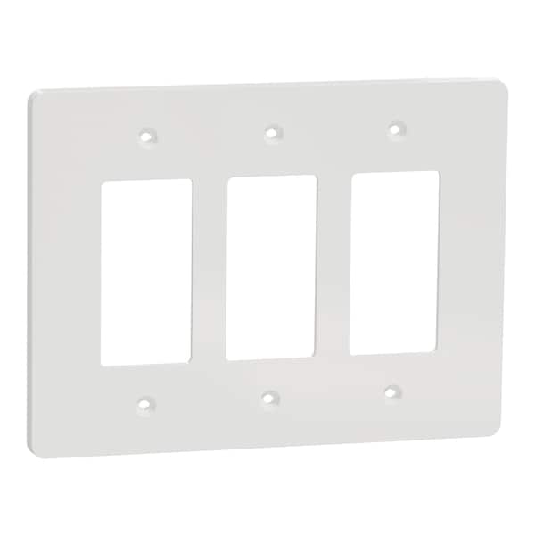 Marco de cubierta Square D, Serie X, 3 módulos, blanco - SQWS141003WH
