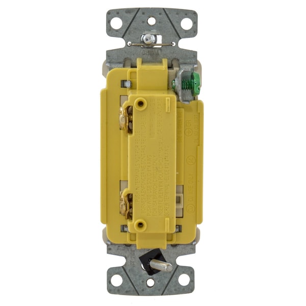 Hubbell Wiring Device-Kellems TradeSelect, Interruptores y Controles de Iluminación, Interruptor Decorativo, Grado Residencial, Interruptor Basculante de Propósito General AC, Monopolar, 15A 120/277V AC, Conexión por Empuje Lateral - RSD115LA