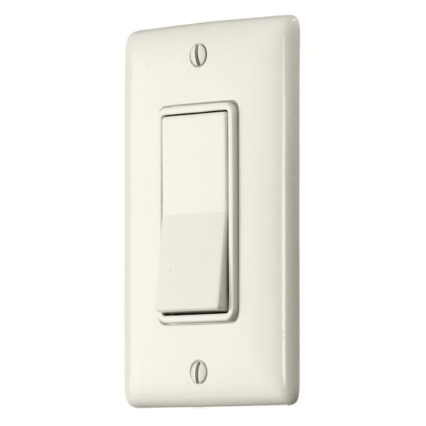 Hubbell Wiring Device-Kellems TradeSelect, Interruptores y Controles de Iluminación, Interruptor Decorativo, Grado Residencial, Interruptor Basculante de Propósito General AC, Monopolar, 15A 120/277V AC, Conexión por Empuje Lateral - RSD115LA