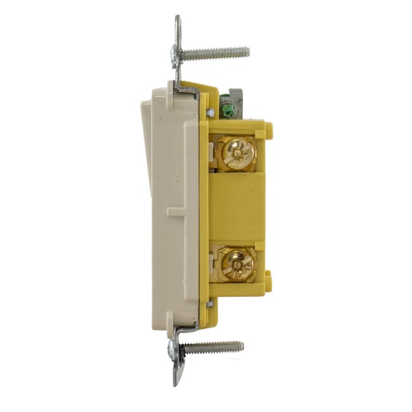 Hubbell Wiring Device-Kellems TradeSelect, Interruptores y Controles de Iluminación, Interruptor Decorativo, Grado Residencial, Interruptor Basculante de Propósito General AC, Monopolar, 15A 120/277V AC, Conexión por Empuje Lateral - RSD115LA