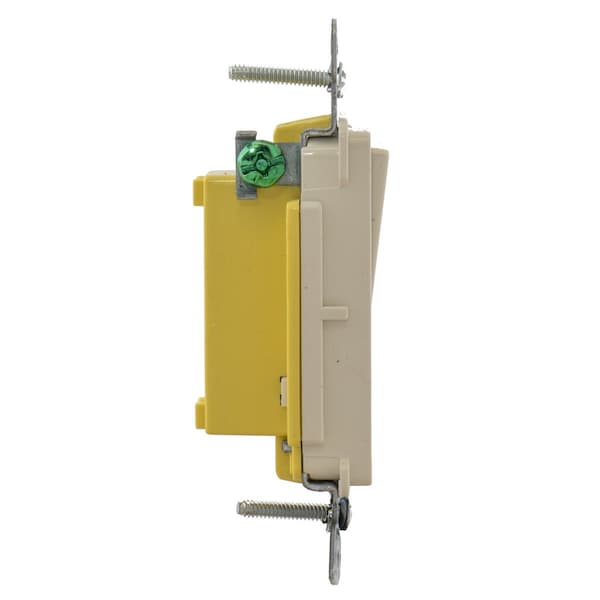 Hubbell Wiring Device-Kellems TradeSelect, Interruptores y Controles de Iluminación, Interruptor Decorativo, Grado Residencial, Interruptor Basculante de Propósito General AC, Monopolar, 15A 120/277V AC, Conexión por Empuje Lateral - RSD115LA