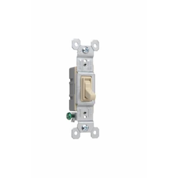 Interruptor autogrounding estándar TradeMaster Legrand, 15 A, 120 VCA, Accionamiento por empuje, Terminal de cable lateral de velocidad - 660IGU