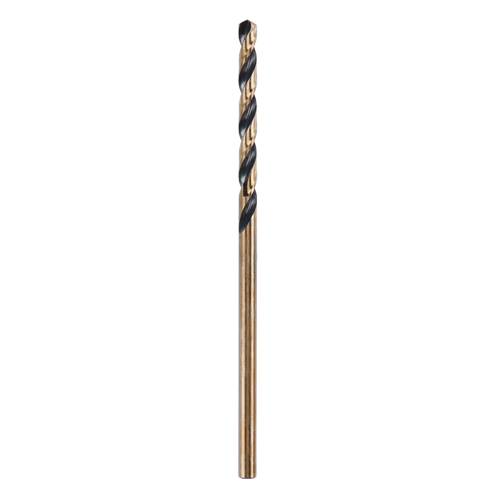 Broca helicoidal de longitud de aeronave recubierta en negro y dorado de HSS de 1/4 pulg. x 6 pulg. - DW1607 de DEWALT
