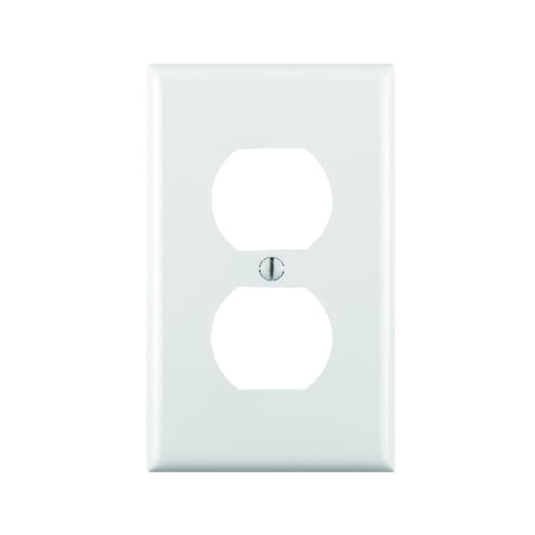 Placa de pared doble blanco Leviton de 1 gang de termoplástico nylon 1 pk - 80703-00W