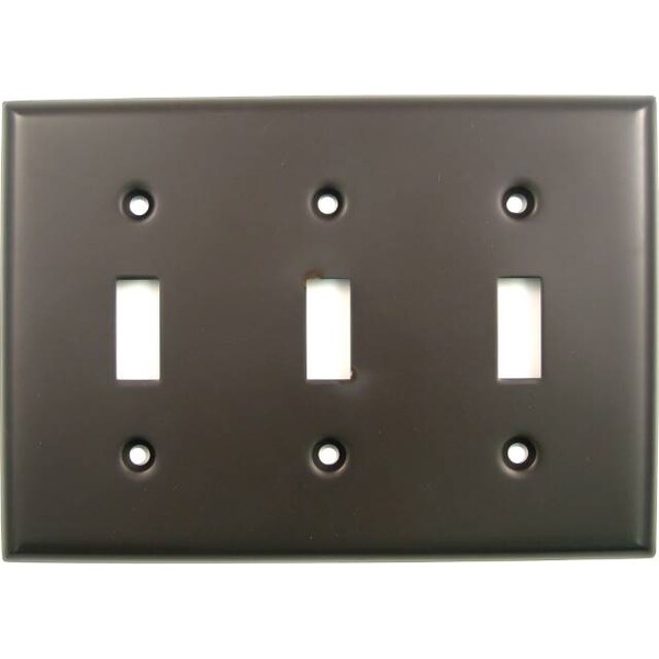 Placa de interruptor triple Rusticware, Número de módulos: 3 Acabado de bronce envejecido - 789ORB