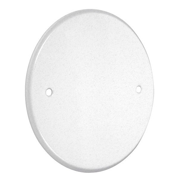 Placa Redonda para Tapar, Metal, Acabado Texturizado, Blanco - LPB3400