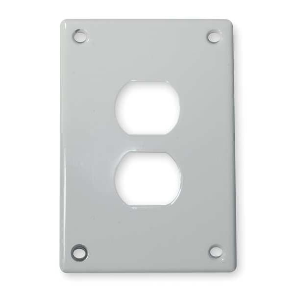 Hubbell Wiring Device-Kellems Security Series, Number of Gangs: 1-Gang Steel, Zinc Plated, Powder Finish, White - SWP8