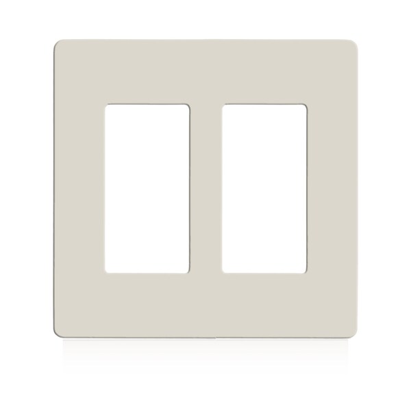 Placas de pared decorativas sin tornillos para 2 interruptores con cubiertas de seguridad para niños, receptáculo USB, almendra clara - SWP2-LA-01