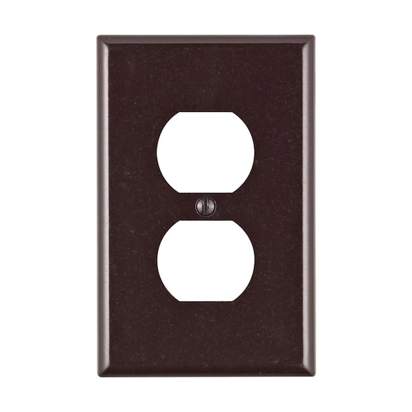 Placa de pared para receptáculo de plástico de 1 gang color café - EZ1491432