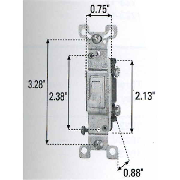 Interruptor de un solo polo Yhior 1301-7V 15A 120V, marfil