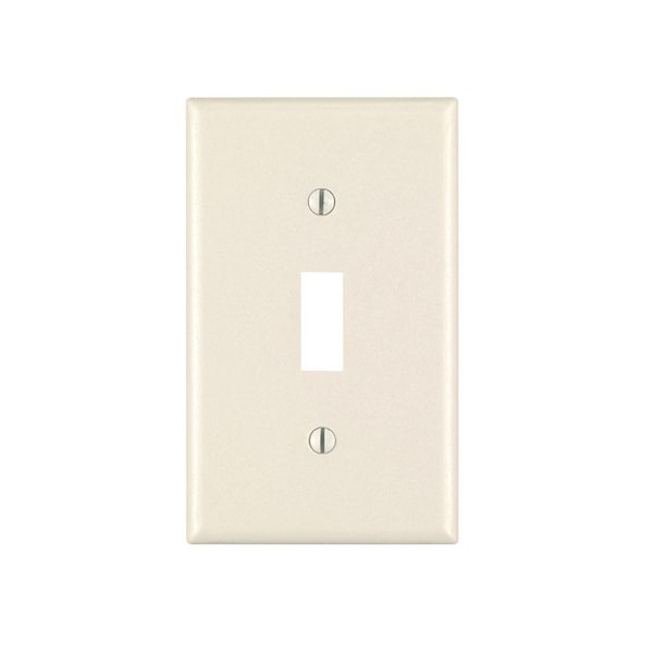 Placa de pared Leviton Light Almond de termoestable de 1 gang, paquete de 10 - 78001-TMP