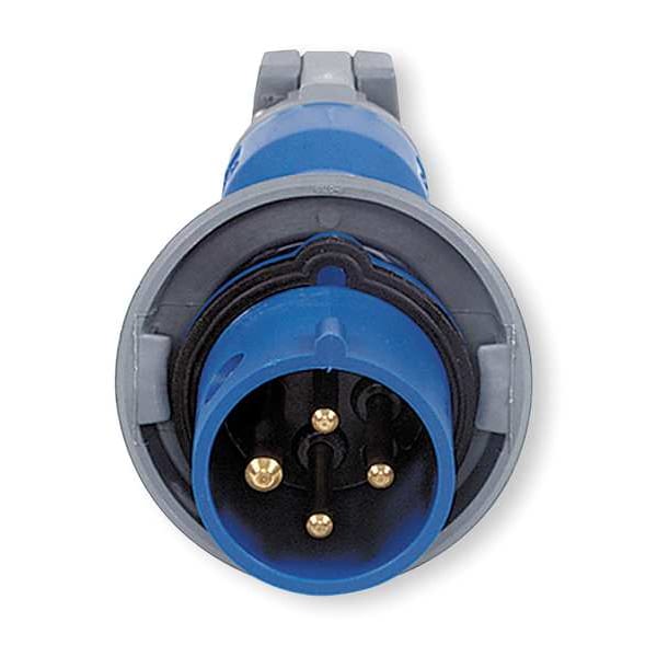 Enchufe estanco de clavija y enchufe de Hubbell Wiring Device-Kellems, 60 A, 250V AC, trifásico, 3 polos, toma de tierra IEC, sin clasificación NEMA - HBL460P9W