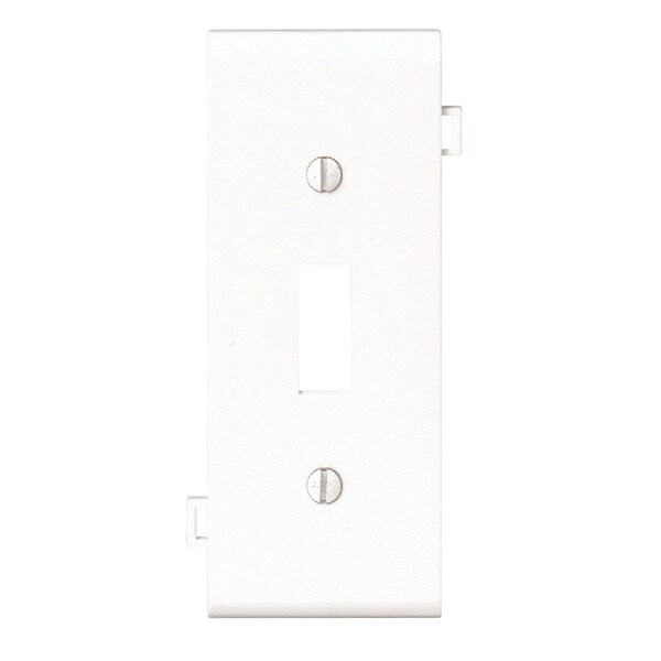 Placa de interruptor de palanca seccional de plástico de 1 gang, centro de panel, blanco - Leviton 905-0PSC1-00W