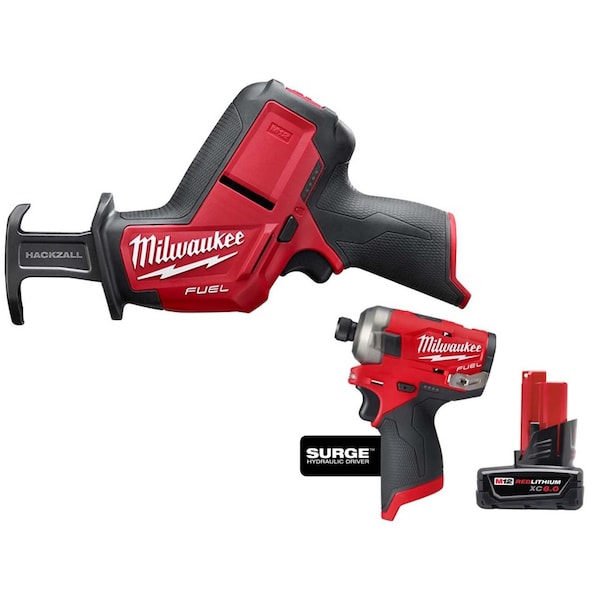 Milwaukee Tool Cordless Recip Saw, Hydraulic Dvr, 6.0 Bat - 2520-20, 2551-20, 48-11-2460