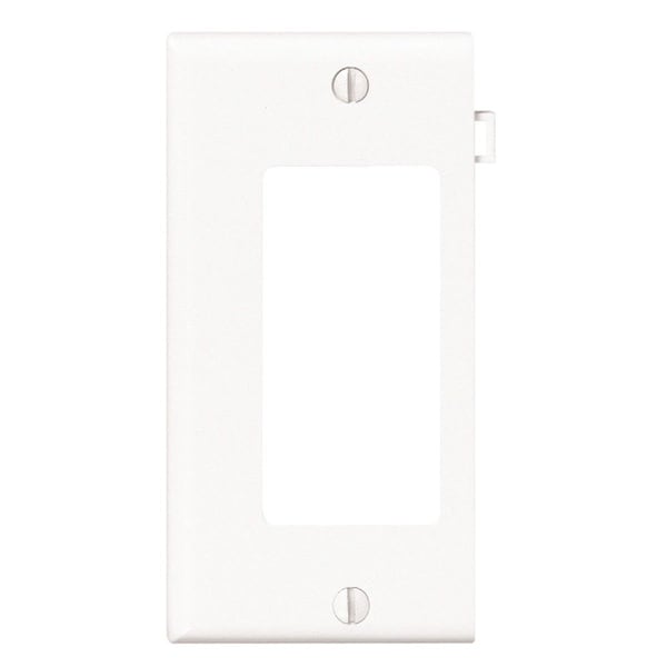 Panel final de plástico para placa de pared decorativa de interruptor rocker seccional de 1-Gang, blanco - 905-PSE26-00W
