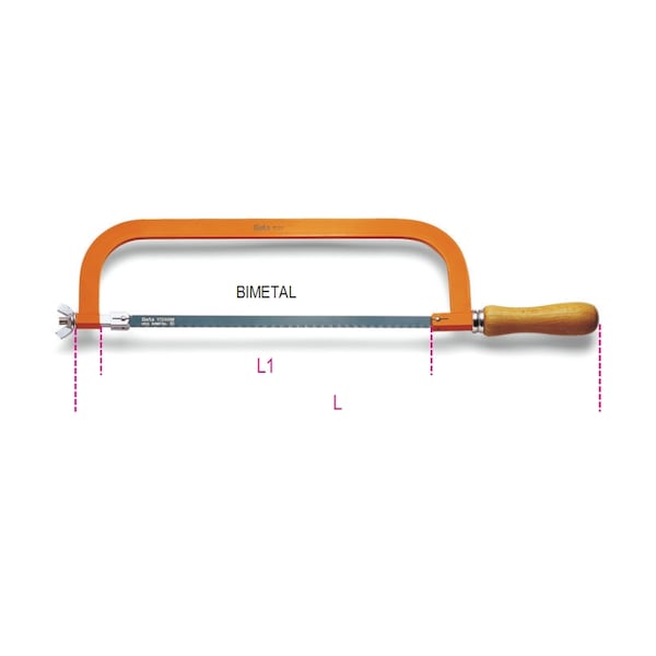 Beta 1727 Hacksaw Frame, Heavy Series, Varnished - 017270001
