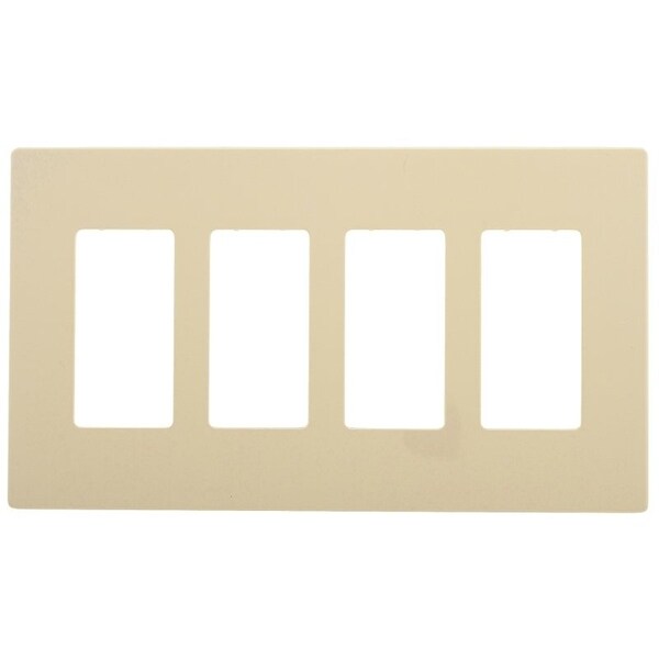 Placa de pared Eaton Wiring Devices PJS, 4-7/8 pulgadas L, 8.56 pulgadas W, 4 -Gang, Polycarbonate, Light Almond - PJS264LA