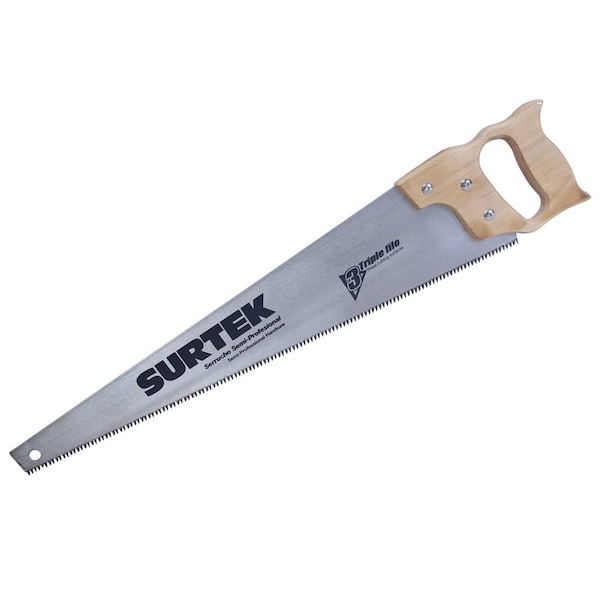 Surtek Triple Edge Handsaw With Wood Handle 18" - 120245