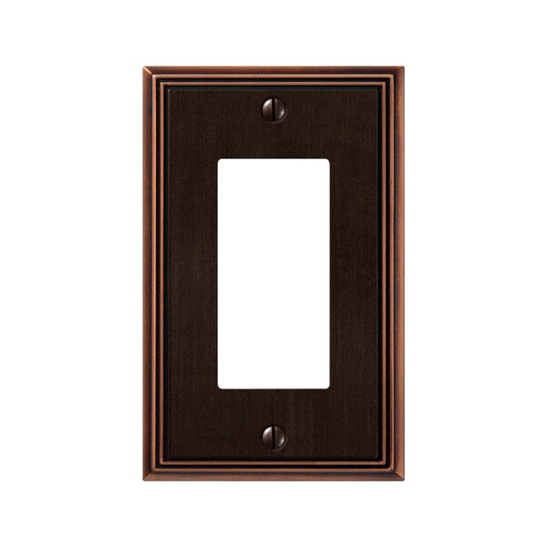 Amerelle Placa de Pared Decorativa de Metal Fundido de Bronce Envejecido de 1 Gang Metro 1 pk - 77RDB