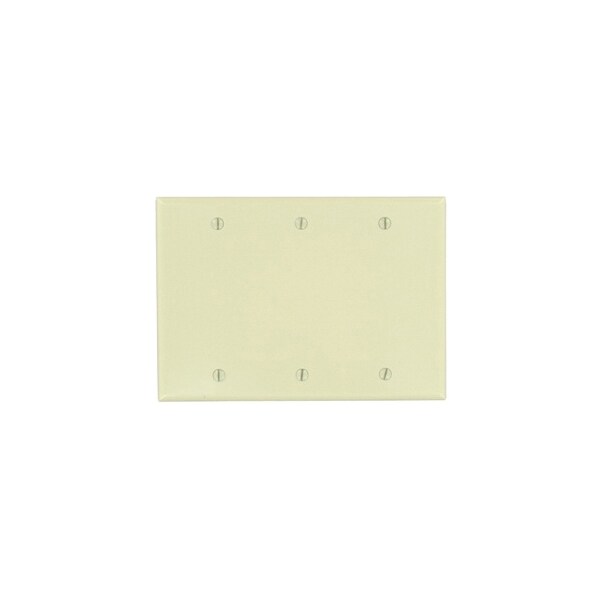 Placas de pared Leviton de 3 espacios en blanco, marfil - 86033