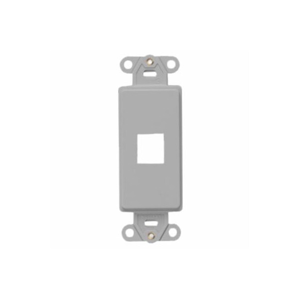 Placa de pared para interruptores decorativos de una salida en gris