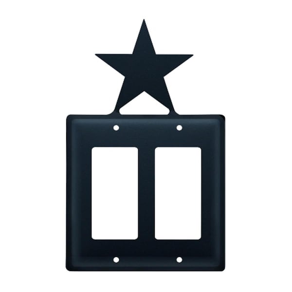 Cubierta doble para interruptor de corriente con estrella Village Wrought Iron