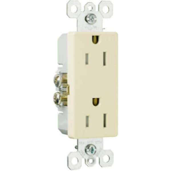 Receptáculo decorativo con tapa de seguridad Nextgen 885TRICC8 15A 125V, marfil - NE601513
