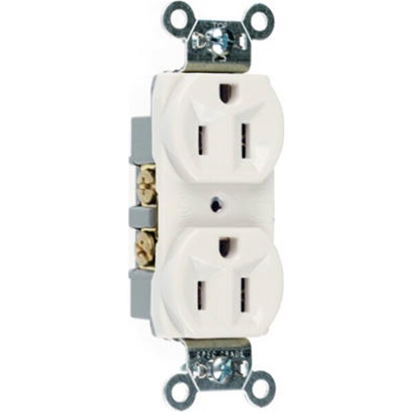 Tomacorriente doble de uso rudo Nextgen CR15WCC12 15A, 125V - Blanco