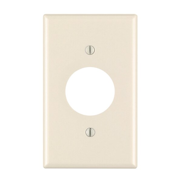 Placa de pared para salida de plástico termoestable de 1 gang color almendra Leviton 1 pk - 78004-000