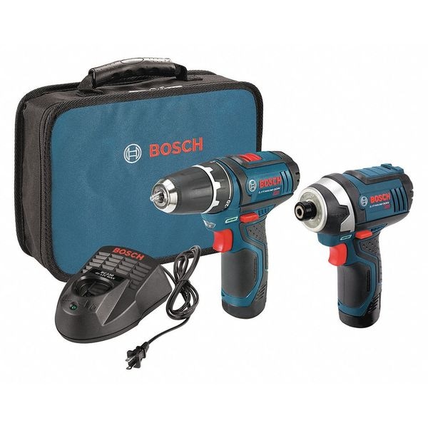Bosch Cordless Combination Kit, 2 Tools, 12.0V - CLPK22-120+BAT415+GLI12V-300N