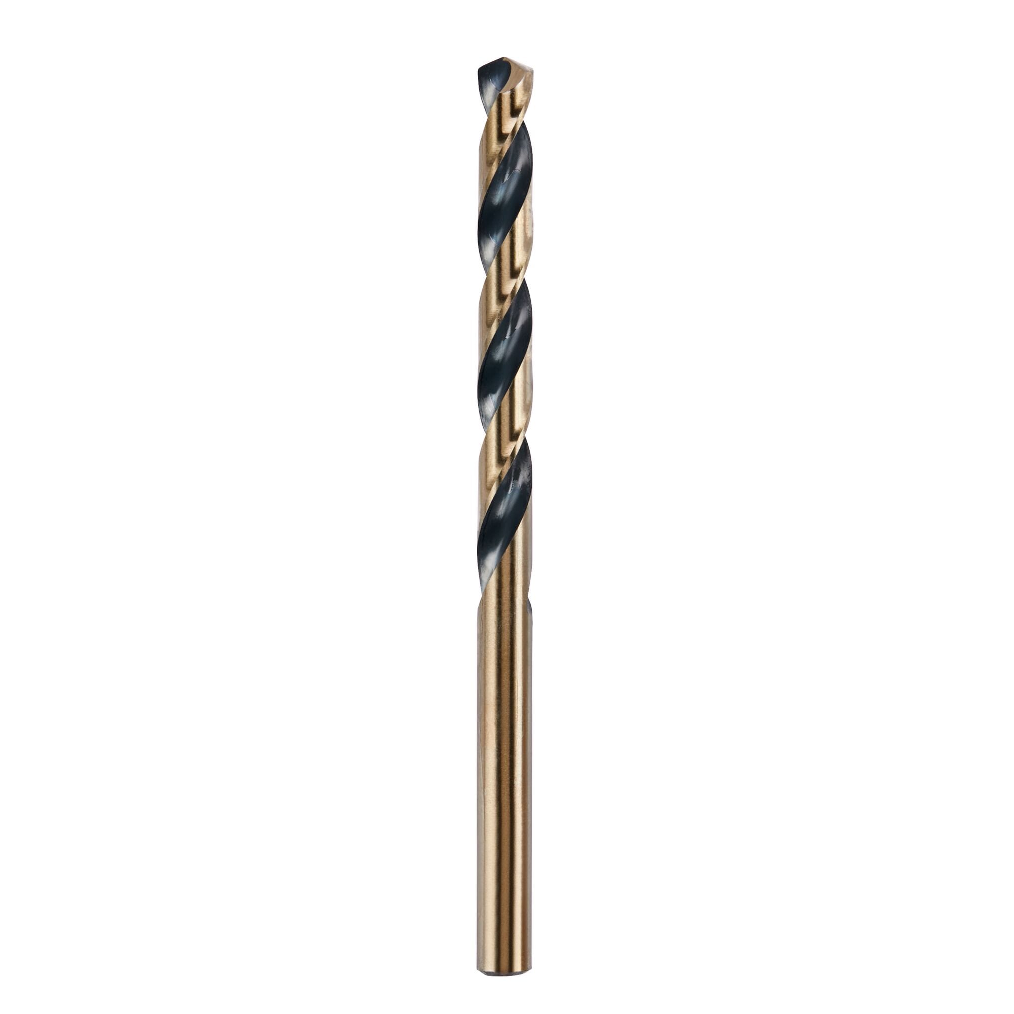 Broca helicoidal DW1611 DEWALT DEWALT de 3/8 pulg. x 6 pulg. recubierta en negro y dorado de alta velocidad (HSS) de longitud de aeronave.