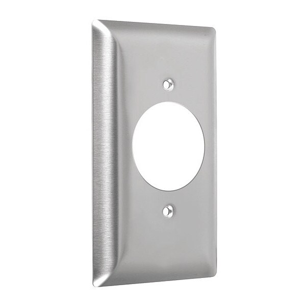 Placas de pared estándar para receptáculo simple Taymac, Número de gangs: 1, Metal, Acero inoxidable - WSS-SR1