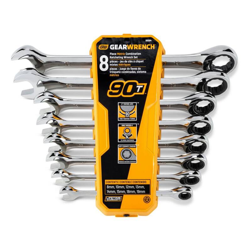 Set de llaves de trinquete combinadas GEARWRENCH SAE/MM (16 piezas) - 8669495COMBO