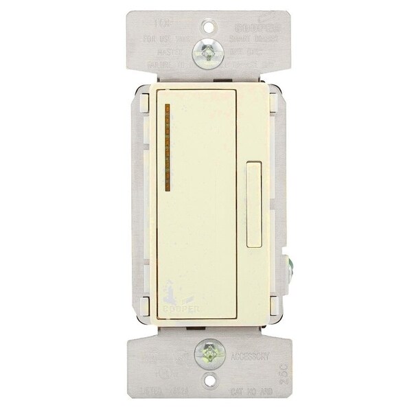 Dispositivo regulador de intensidad de accesorio, 1 polo, 120 V, 60 Hz, marfil/blanco almendra claro/blanco - ARD-C2-K-L