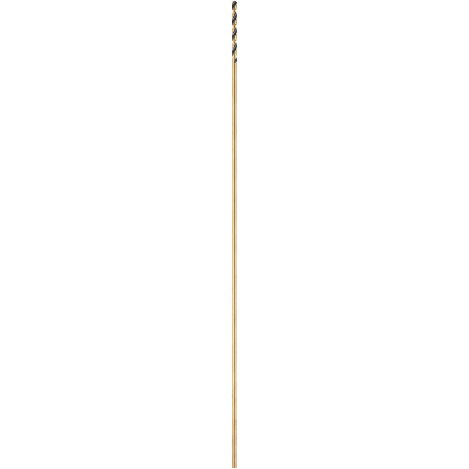 Broca helicoidal de longitud estándar recubierta en negro y dorado DEWALT 1/8 pulgadas x 12 pulgadas - DW1602