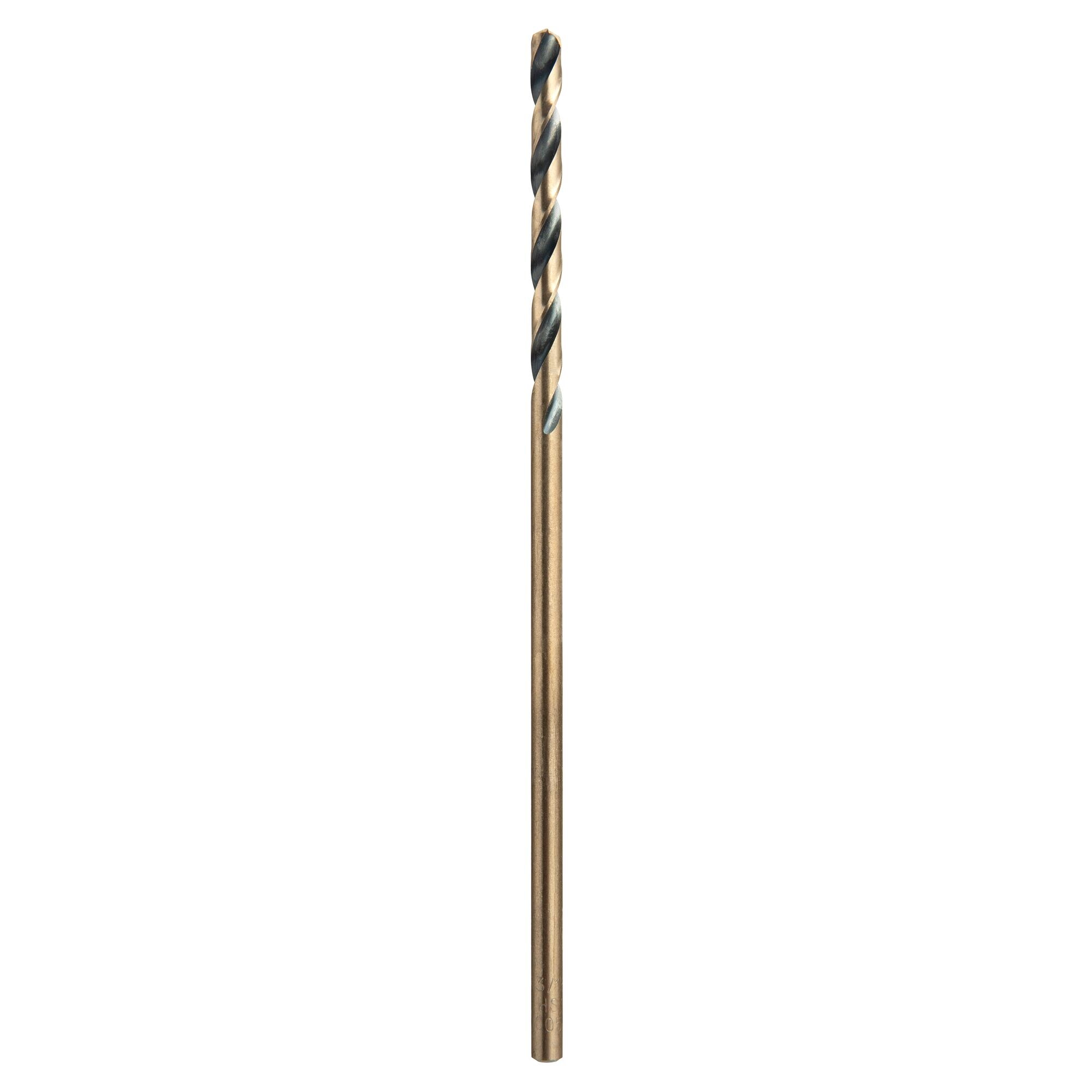 Broca helicoidal de longitud de aeronave con recubrimiento negro y dorado DEWALT 3/16 pulg. x 6 pulg. - DW1605