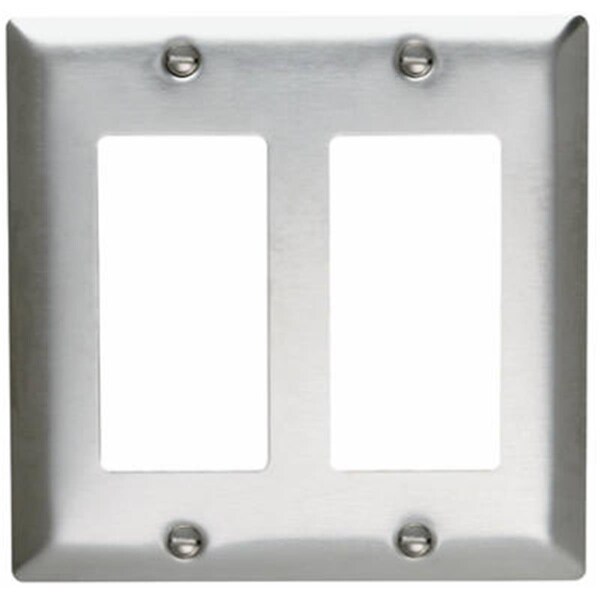 Placa de pared de acero inoxidable de Nextgen SS262CC10, 2 gang - NE579613