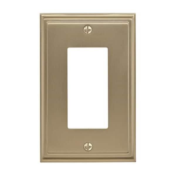 Placa de pared para interruptor de un solo botón Mulholland 3.18 x 4.93 pulgadas, Champagne Dorado - FI1343281